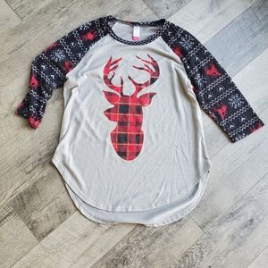 No boundaries plaid deer shirt